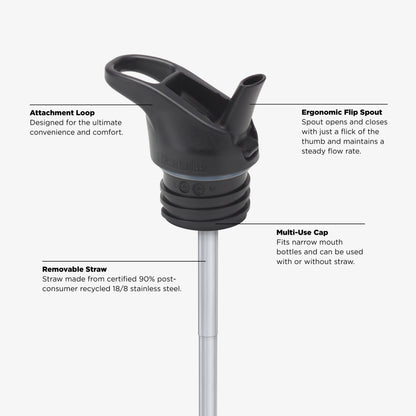 18oz Classic with Flip Seal Sport Cap - Screaming Grizzly